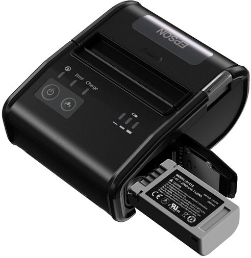 Mobil Bondrucker Epson TM-P80 USB/WLAN - schwarz / zertifiziert für Ipad-Kasse Gastrofix