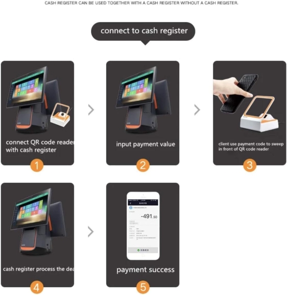 1D/2D QR Code Barcodescanner Sunmi Blink mit Hintergrundbeleuchtung, USB, C10010039