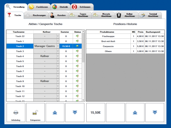 ideale Gastronomie Kassensoftware GastroSoft Lösung