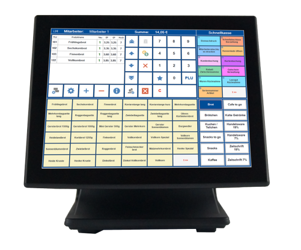 Gastro Kassensystem Speedy I5 CPU,15 Zoll Touch + Kassensoftware GastroSoft light + TSE-Packet POS20