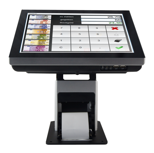 Kassensystem Gastronomie All in One Kasse 15 Zoll Touch mit Kellner Bestellterminal