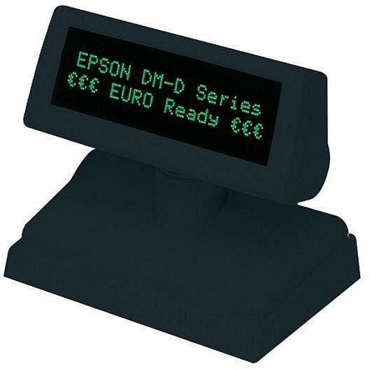 Kundenanzeige Epson DM-D110-111 - anthrazit - VFD, USB, 2 zeilig, anthrazit, Standfuß M333A