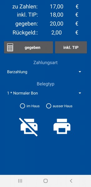 GastroSoft GastroDroid V5 Bestellterminal Android App GastroSoft
