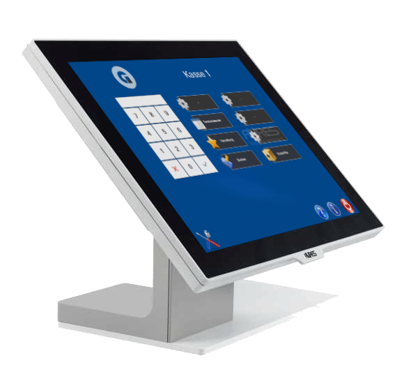 Gastro Kasse 2020 TSE Aures Yuno 15 Zoll Touch elegante Premium Kasse in 2 Farbdesigns POS101T